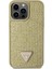 iPhone 14 Pro Max Uyumlu Kılıf Guess Orjinal Lisanslı Taşlı Arka Yüzey Üçgen Logolu Kapak Gold 2