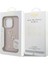iPhone 16 Pro Uyumlu Kılıf Guess Orjinal Lisanslı Grained Yazı Logolu Kamera Standlı Kapak Pembe 5