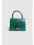 Kadın Zambe Kırışık Deri Tokalı El ve Askılı Çanta Yeşil 1