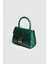 Kadın Zambe Kırışık Deri Tokalı El ve Askılı Çanta Yeşil 2