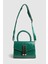 Kadın Zambe Kırışık Deri Tokalı El ve Askılı Çanta Yeşil 3
