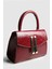 Kadın Zambe Kırışık Deri Tokalı El ve Askılı Çanta Bordo 4