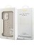 iPhone 16 Uyumlu Kılıf Guess Orjinal Lisanslı Grained Yazı Logolu Kamera Standlı Kapak Bej 5