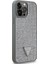 iPhone 13 Pro Max Uyumlu Kılıf Guess Orjinal Lisanslı Taşlı Arka Yüzey Üçgen Logolu Kapak Gümüş 3