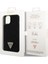 iPhone 15 Uyumlu Kılıf Guess Orjinal Lisanslı Taşlı Arka Yüzey Üçgen Logolu Kapak Siyah 5