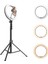 FM-536A Bluetooth Kumandalı Tripod Telefon Tutucu Ring Light Siyah 2