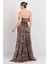 Kadın Straplez Leopar Desenli Maxi Abiye Elbise 8317 Leopar 5