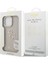 iPhone 15 Pro Max Uyumlu Kılıf Guess Orjinal Lisanslı Grained Yazı Logolu Kamera Standlı Kapak Bej 5