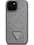 iPhone 14 Uyumlu Kılıf Guess Orjinal Lisanslı Taşlı Arka Yüzey Üçgen Logolu Kapak Gümüş 2