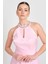 Kadın Halter Yaka Saten Midi Abiye Elbise 5624 Pembe 3