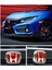 Honda Civic Fc5 2016-2021 12*9 cm Ön ve Arka Panjur Logosu Kırmızı (Cam Logo) 1