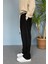 Rahat Kesim Keten Kumaş Bağcıklı Baggy Pantolon 4