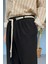 Rahat Kesim Keten Kumaş Bağcıklı Baggy Pantolon 2