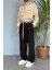 Rahat Kesim Keten Kumaş Bağcıklı Baggy Pantolon 3