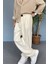 Rahat Kesim Keten Kumaş Bağcıklı Baggy Pantolon 3