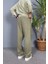 Rahat Kesim Keten Kumaş Bağcıklı Baggy Pantolon 3