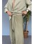 Rahat Kesim Keten Kumaş Bağcıklı Baggy Pantolon 4