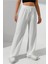 Beyaz Bol Paça Müslin Kadın Pantolon 4