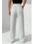 Beyaz Bol Paça Müslin Kadın Pantolon 5