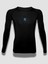 Cooldry Compression Ter Tutmayan Siyah Uzun Kol Tişört Mavi Logo 5
