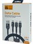 NT-DC13 Ip Örgü 100 cm USB To Micro + Lightning + Type-C Şarj ve Data Kablosu 2