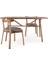 6 Kişilik Slim Ceviz Masa, Masif Ahşap Masa, %100 Doğal Ahşap Masa, Retro Masa, Modern Masa, 150cm 7