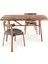 6 Kişilik Slim Ceviz Masa, Masif Ahşap Masa, %100 Doğal Ahşap Masa, Retro Masa, Modern Masa, 150cm 8