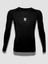 Cooldry Compression Ter Tutmayan Siyah Uzun Kol Tişört Beyaz Logo 1