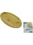 Oval 2 Bölmeli=1+1 Ahşap Bambu Servis Sunum Tepsi - Tahtası Mini Tepsi 25 x 14 x 1.4cm (4604) 1