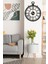 Dekoratif Antika Tasarım Roma Rakamlı Siyah Metal Duvar Saati 49X60CM 3