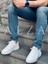 Hakiki Deri Erkek Beyaz Sneaker Ayakkabı - Yumuşak Taban 8