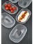 6'lı Cam Kase Sunum Kayık Tabak Meze Tabağı Çerez Kasesi 15CM- Vera 2