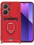 Xiaomi Redmi Note 13 Pro Plus Kılıf Zuma Kartvizitli Yüzüklü Silikon - Kırmızı Inslm 1