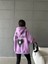 3 Iplik Şardonlu Oversize Compact True Baskılı Sweat Mor 5