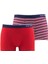 Stripes 2'li Kırmızı Boxer 9551 1
