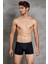Erkek Pamuk Torbalı Normal Paça Siyah Boxer 1500 1