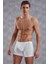 Erkek Micro Modal Torbalı Normal Paça Beyaz Boxer 1510 1