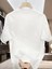 Baskılı Oversize Bisiklet Yaka T-Shirt - Beyaz 4