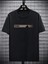 Baskılı Oversize Bisiklet Yaka T-Shirt - Siyah 1