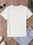 Fiyonk Baskılı Oversize Bisiklet Yaka T-Shirt - Beyaz 3