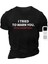Baskılı Oversize Bisiklet Yaka T-Shirt - Siyah 1