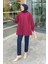 Manşeti Biyeli Tunik Bordo 1