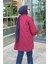 Manşeti Biyeli Tunik Bordo 4