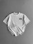 Baskılı Oversize Bisiklet Yaka T-Shirt - Beyaz 1
