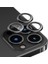 iphone 14 Pro / 14 Pro Max Siyah Için Kamera Lens Koruyucu Çizilmez Hd Görüntü Bozmaz Metal Temperli Cam 1