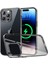 iphone 13 Pro Max ile Uyumlu Crystal Clear Ultra Şeffaf Polikarbonat Dış Gövde Kamera Çerçevesi ve Tuşları Metal Sararmayan Premium Sert Kılıf (Siyah) 1