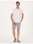 Erkek Gri Slim Fit Dokuma Şort 50308132-VR024 1