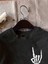 Erkek Baskılı Oversize T-Shirt - Siyah 2