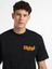 Erkek Baskılı Oversize T-Shirt - Siyah 3