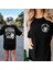 Bisiklet Yaka Baskılı T-Shirt - Siyah 2